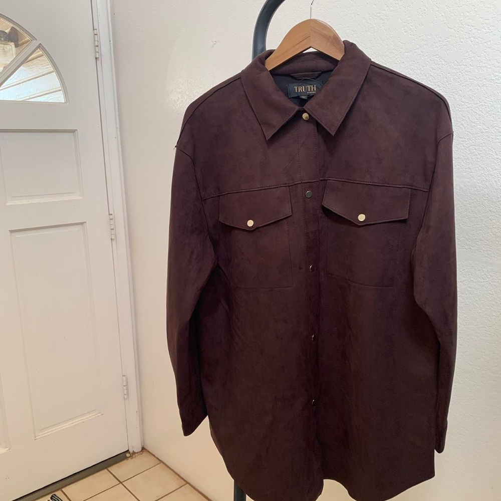 Dark Brown Suede Shaket